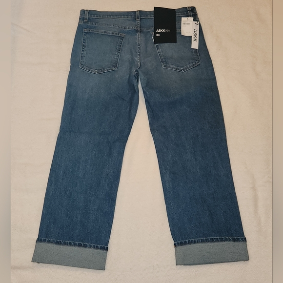 ASKK NY Cool Cat straight leg mid rise jeans NWT size 34 non-stretch Flashback - Picture 8 of 14